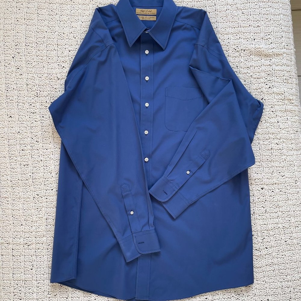 GOLD LABEL ROUNDTREE & YOURKE MEN'S DRESS SHIRT